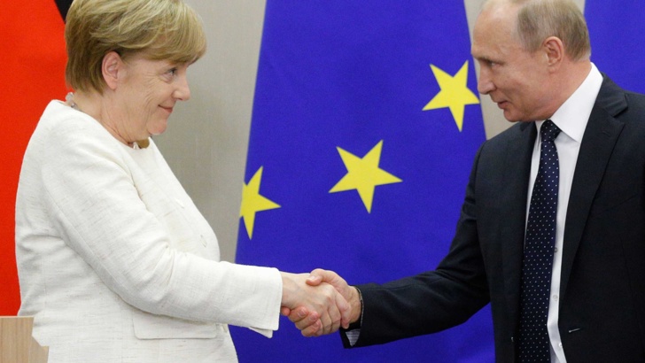 Ангела Меркел и Владимир Путин 