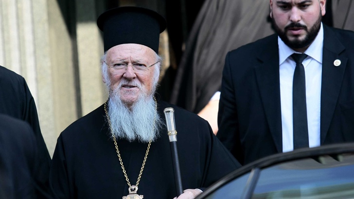 Вселенският патриарх Вартоломей по време на вицитата си в София през 2015 г.