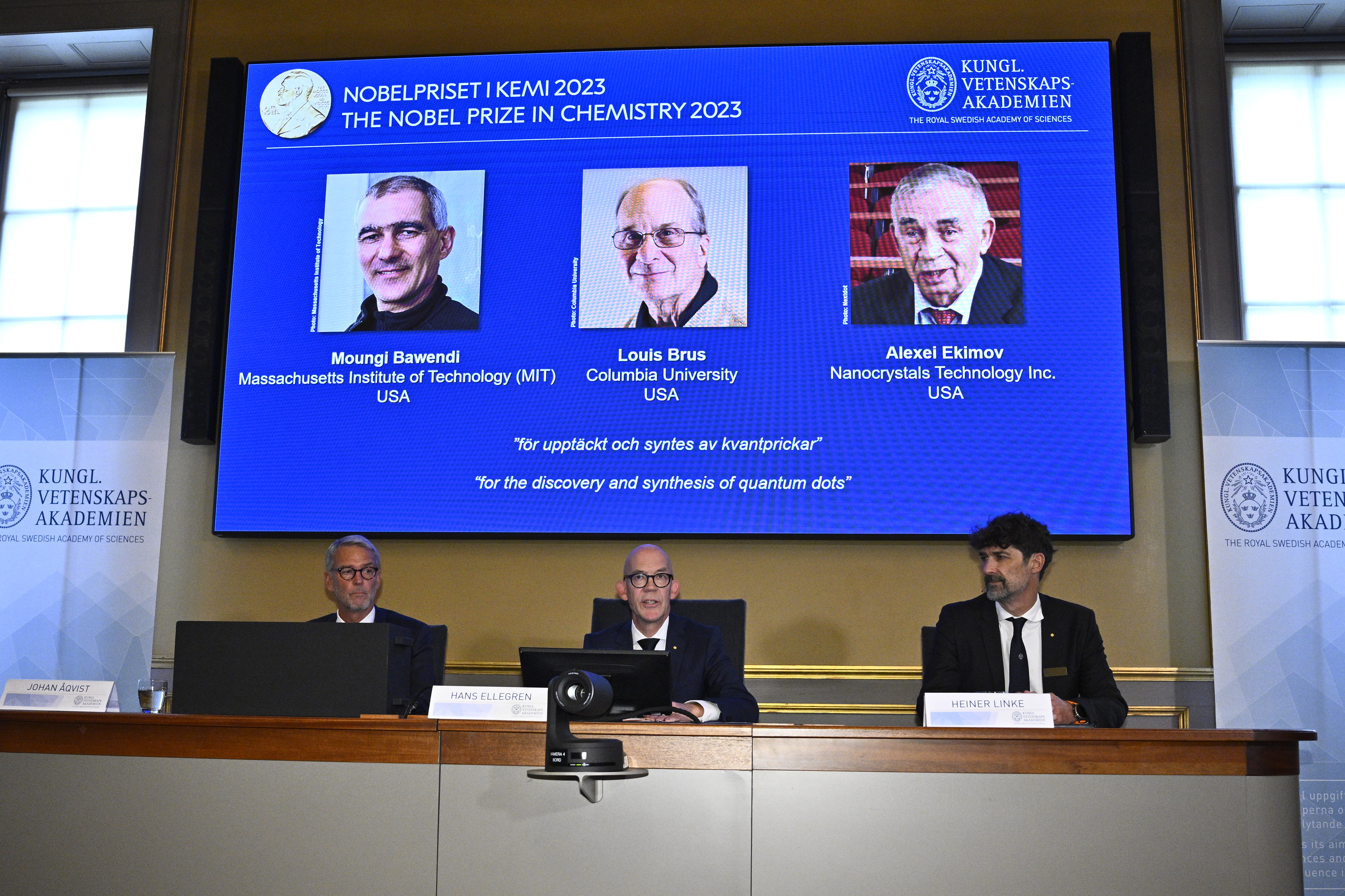 Trio of scientists win Nobel Prize in Chemistry for research on nanocrystals