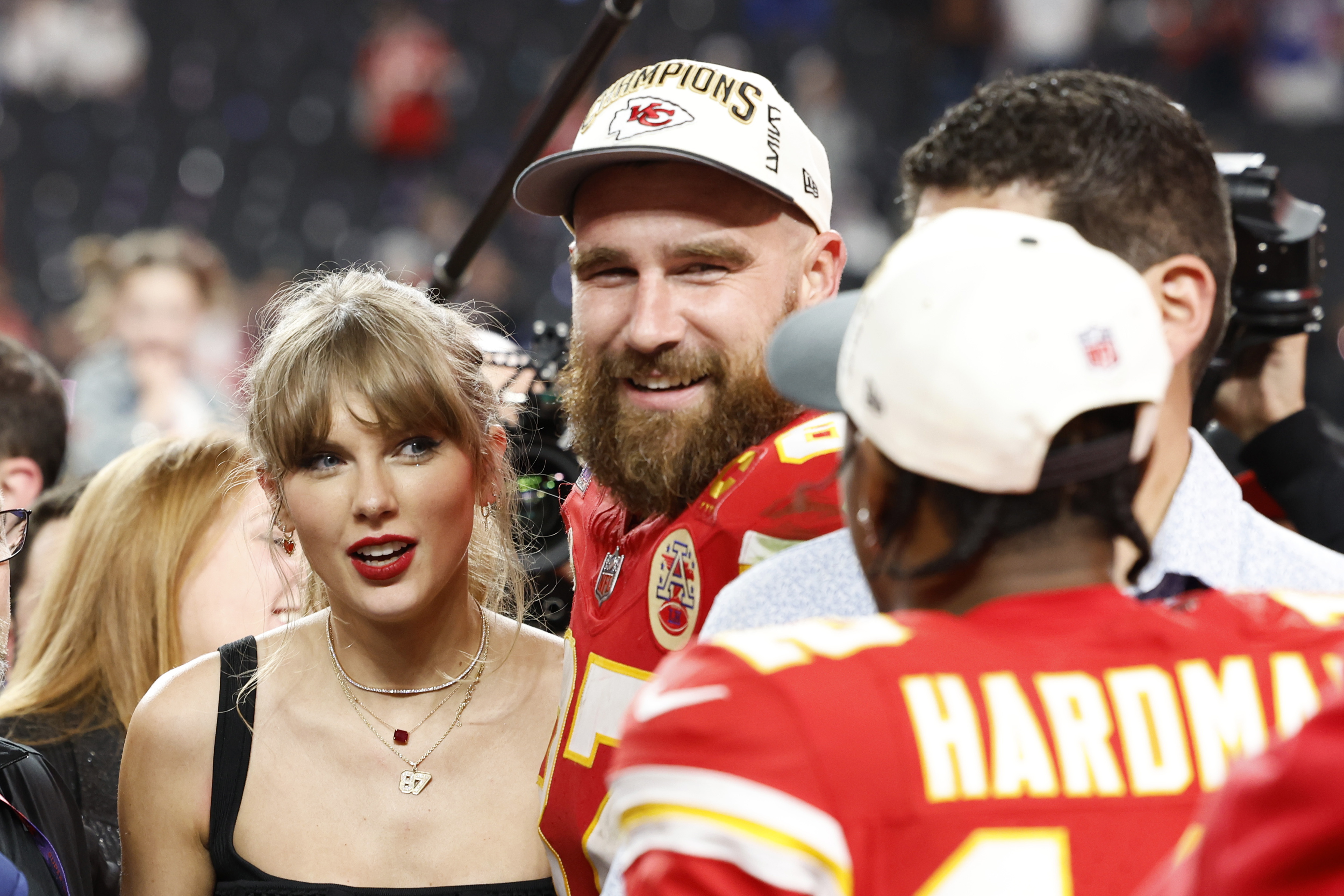 Taylor Swift celebrates her boyfriend Travis Kelce's Super Bowl win