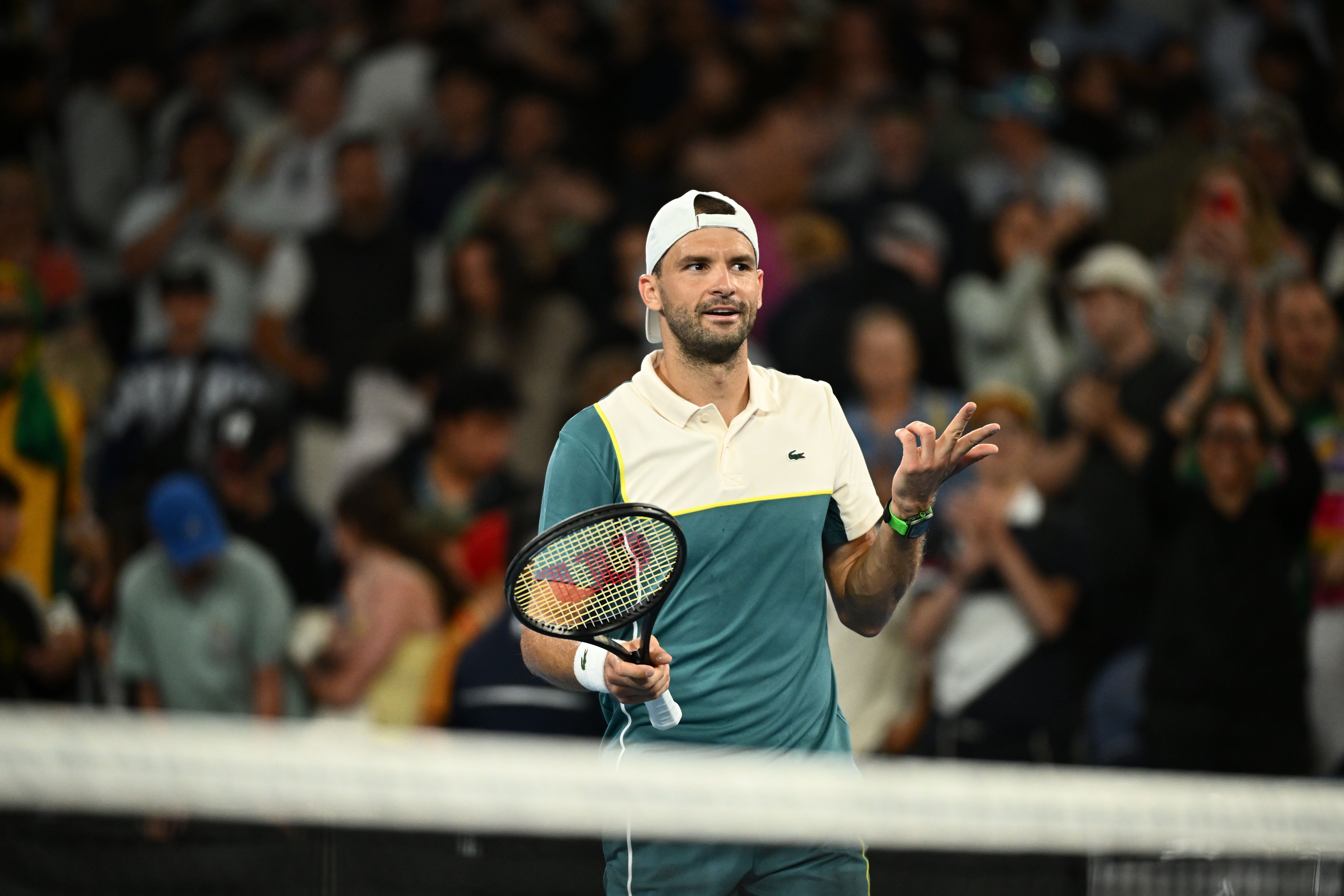 Grigor Dimitrov's match at the Masters in Miami was postponed for the second time