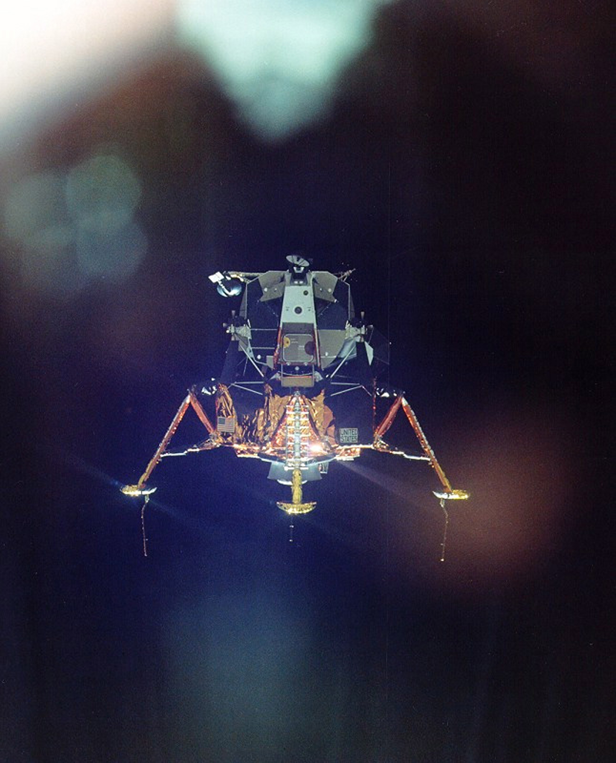 The US lunar module has gone permanently "asleep" after the historic landing