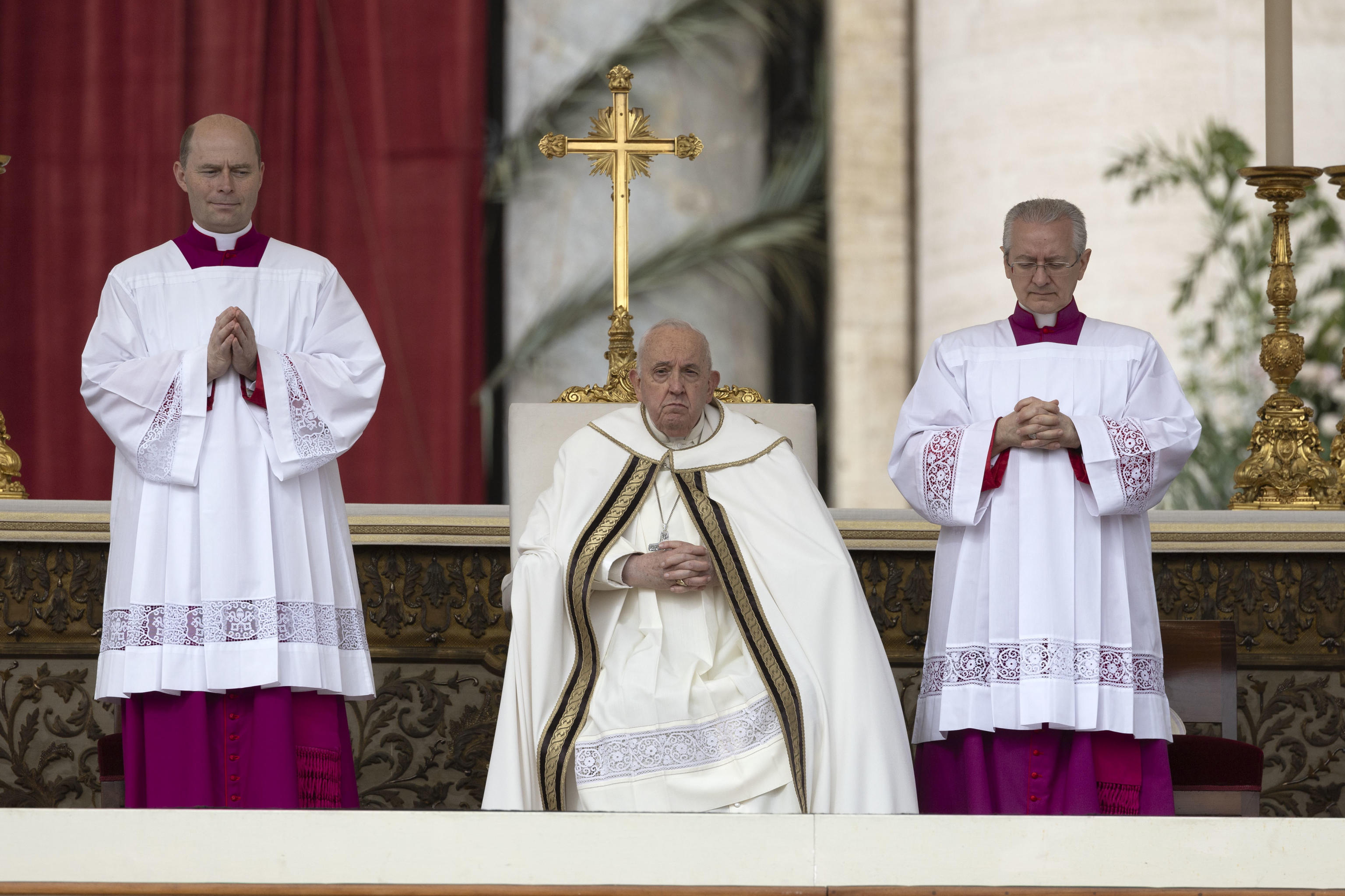 Pope Francis leads the Easter Mass