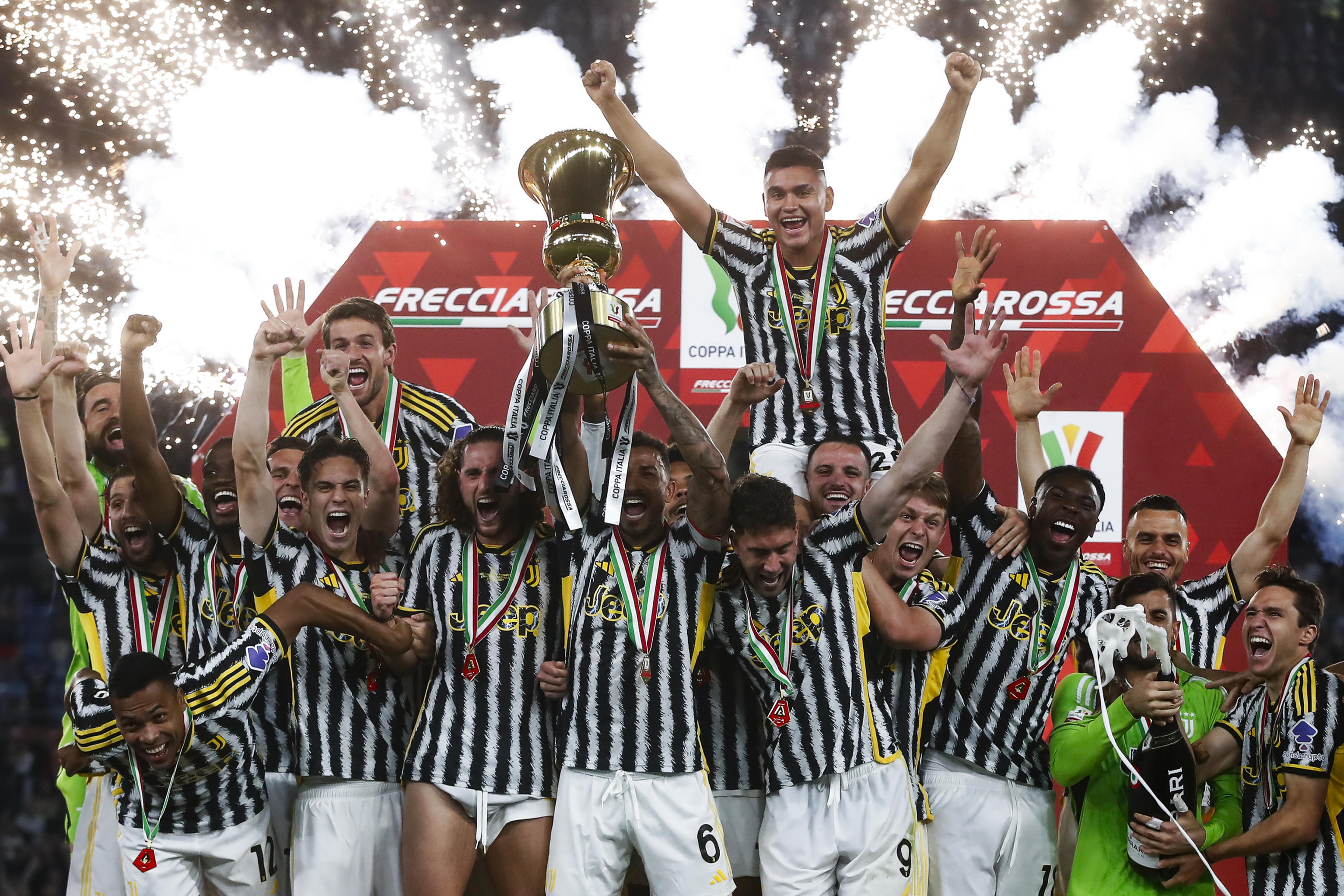 Juventus beat Atalanta to win the Coppa Italia