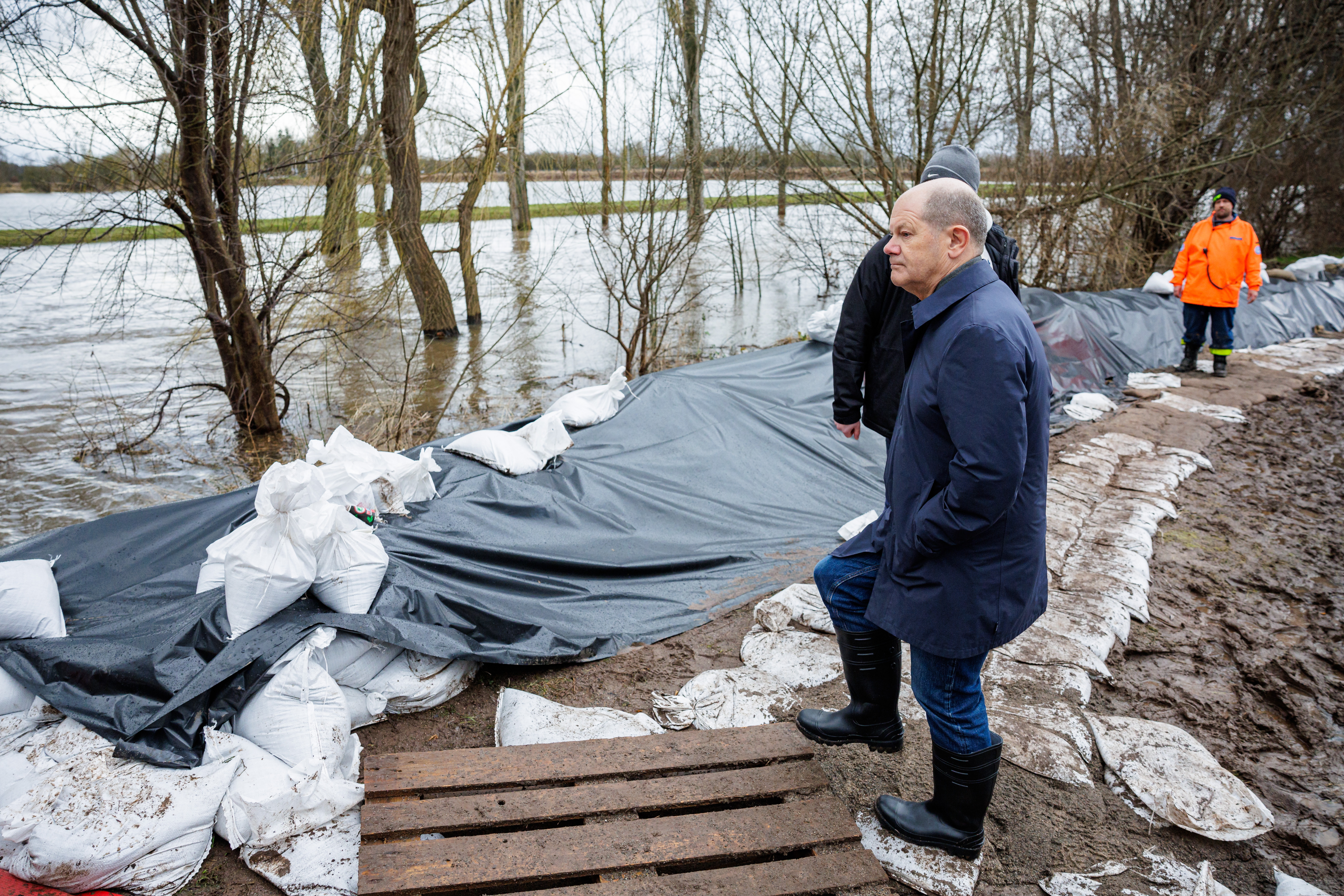 Scholz visited the German flood-ravaged south