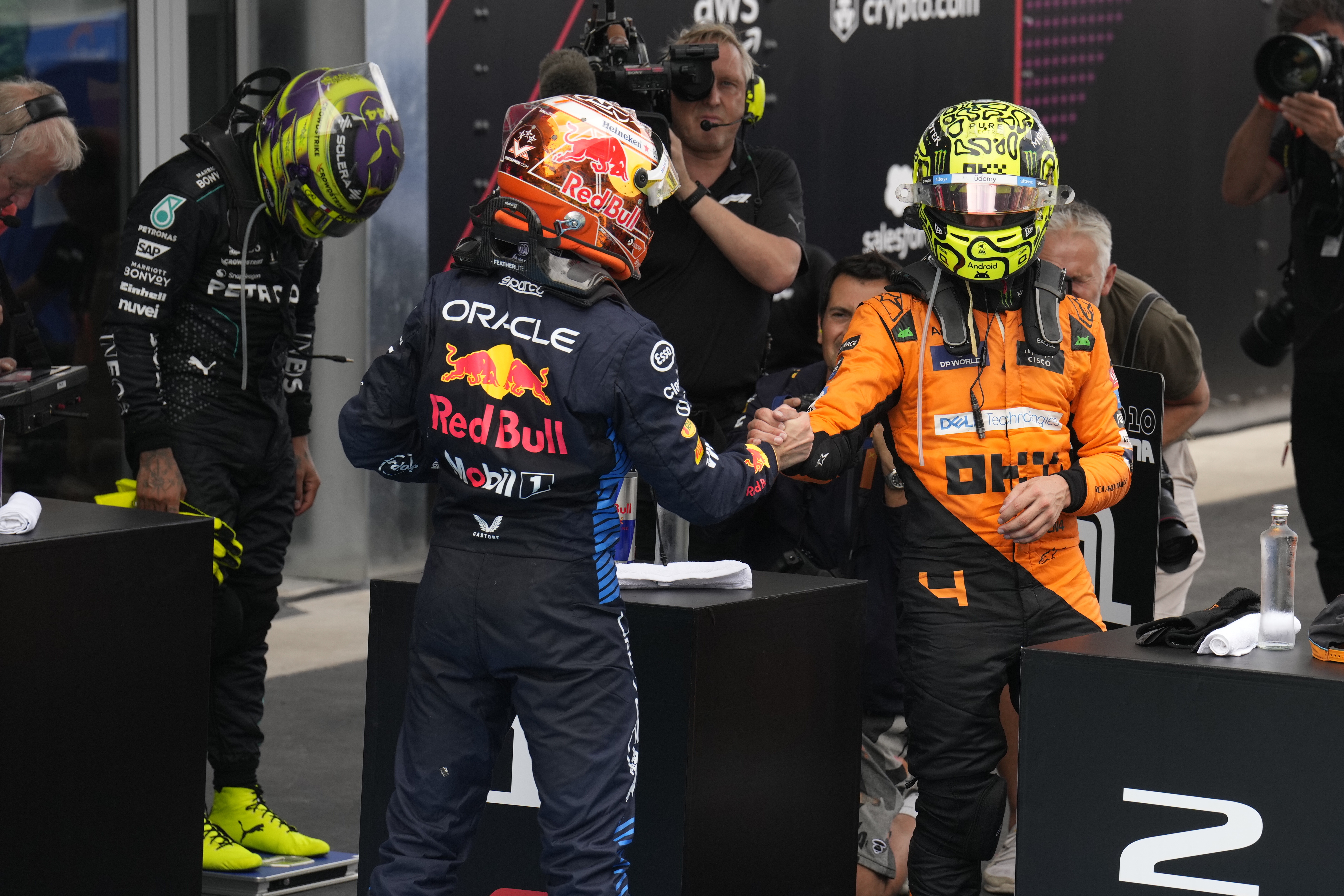 Verstappen holds off Norris in Spain, Hamilton takes first podium of the season