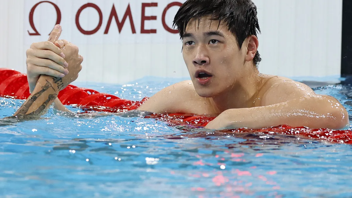 Pan Zhanle broke the world record in the 100m freestyle