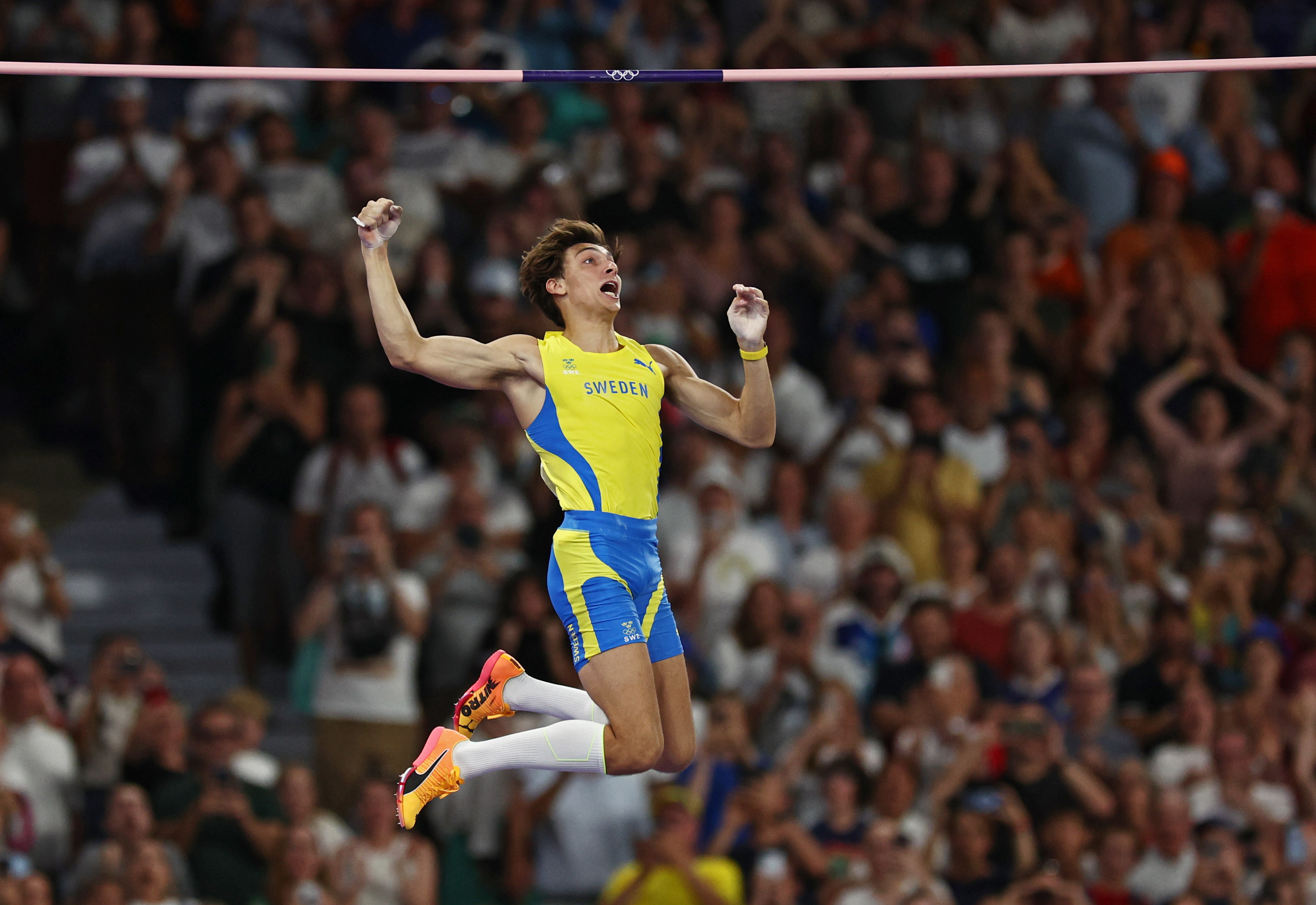 Record-breaker Duplantis retains Olympic pole vault title