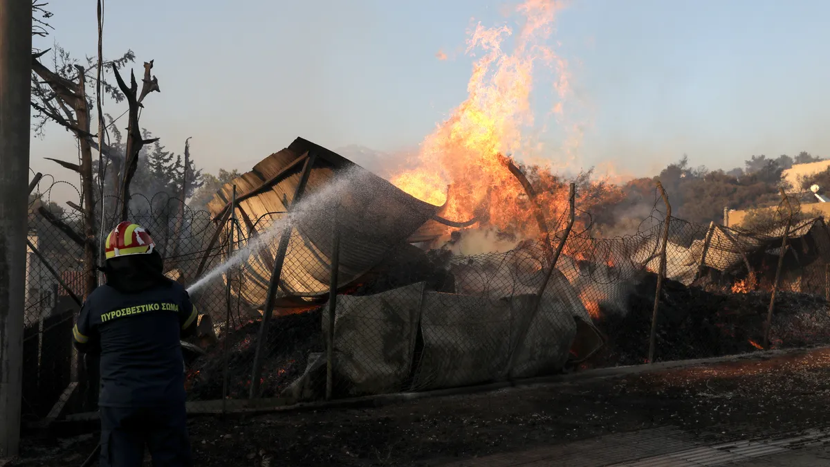 First victim of the wildfires near Athens