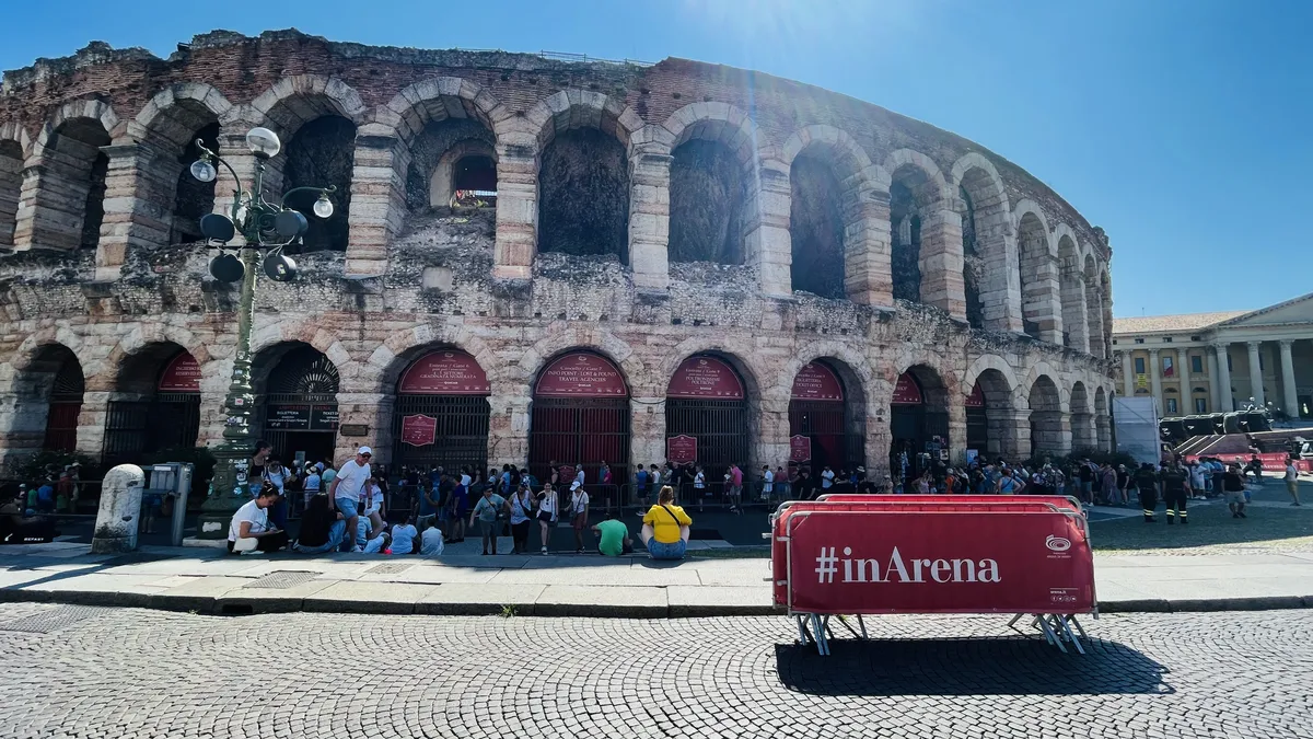 Arena di Verona - the predecessor of the Colosseum in Rome is the largest open-air opera house in the world