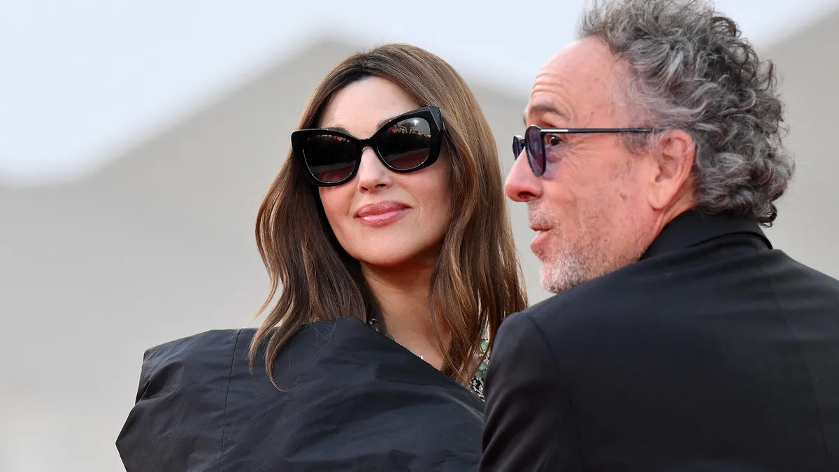 Monica Bellucci and Tim Burton opened the Lumiere Brothers Film Festival in Lyon