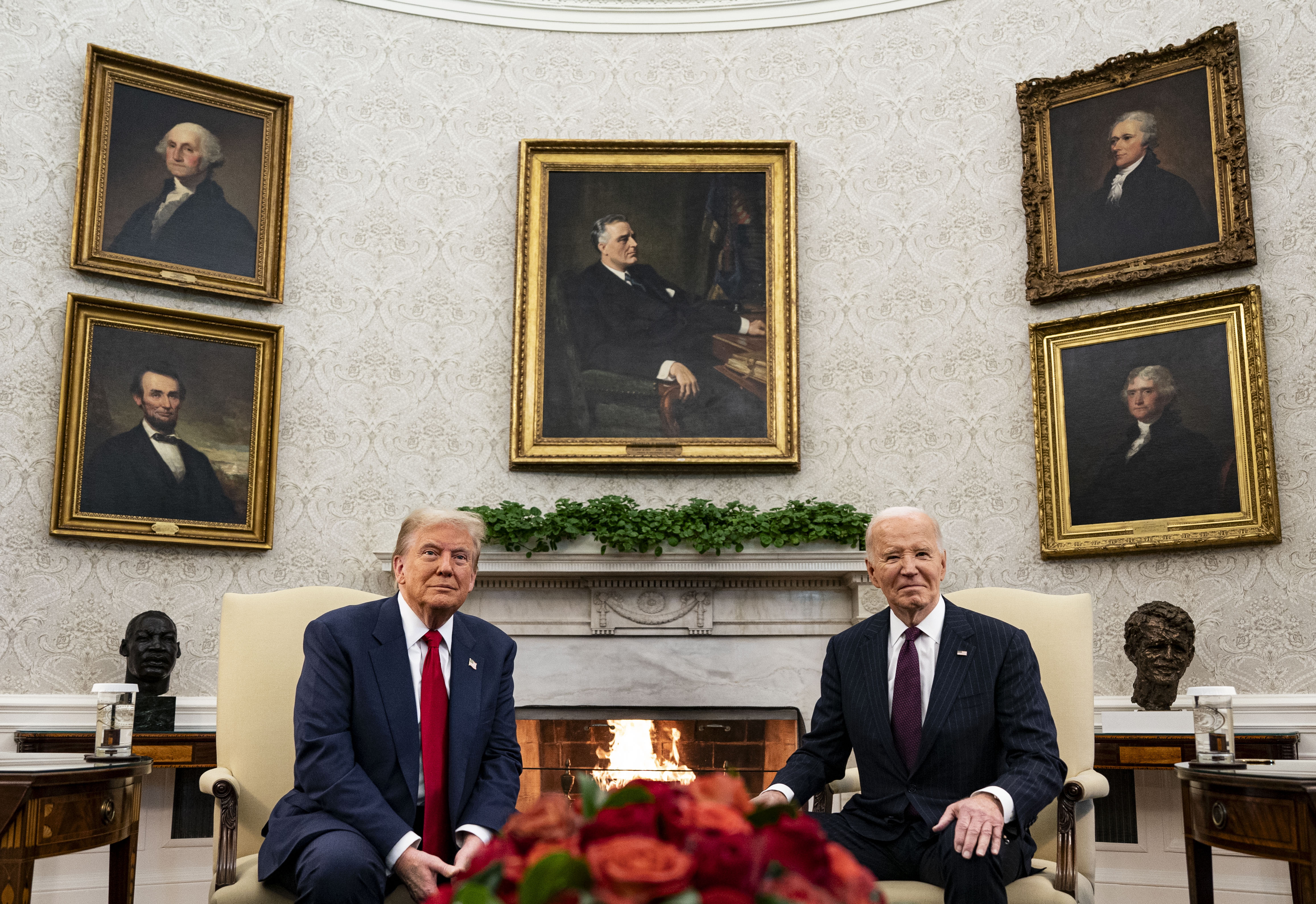 Trump and Biden shook hands and promised a smooth transition of power to the new administration