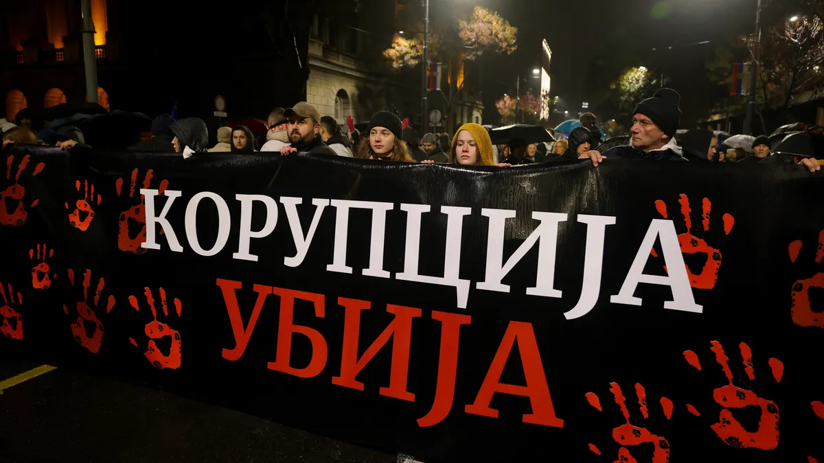 14-minute demonstration in Novi Sad in memory of the tragedy that claimed 14 lives