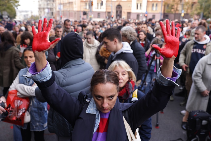 Massive protest in Serbia over Novi Sad train station tragedy