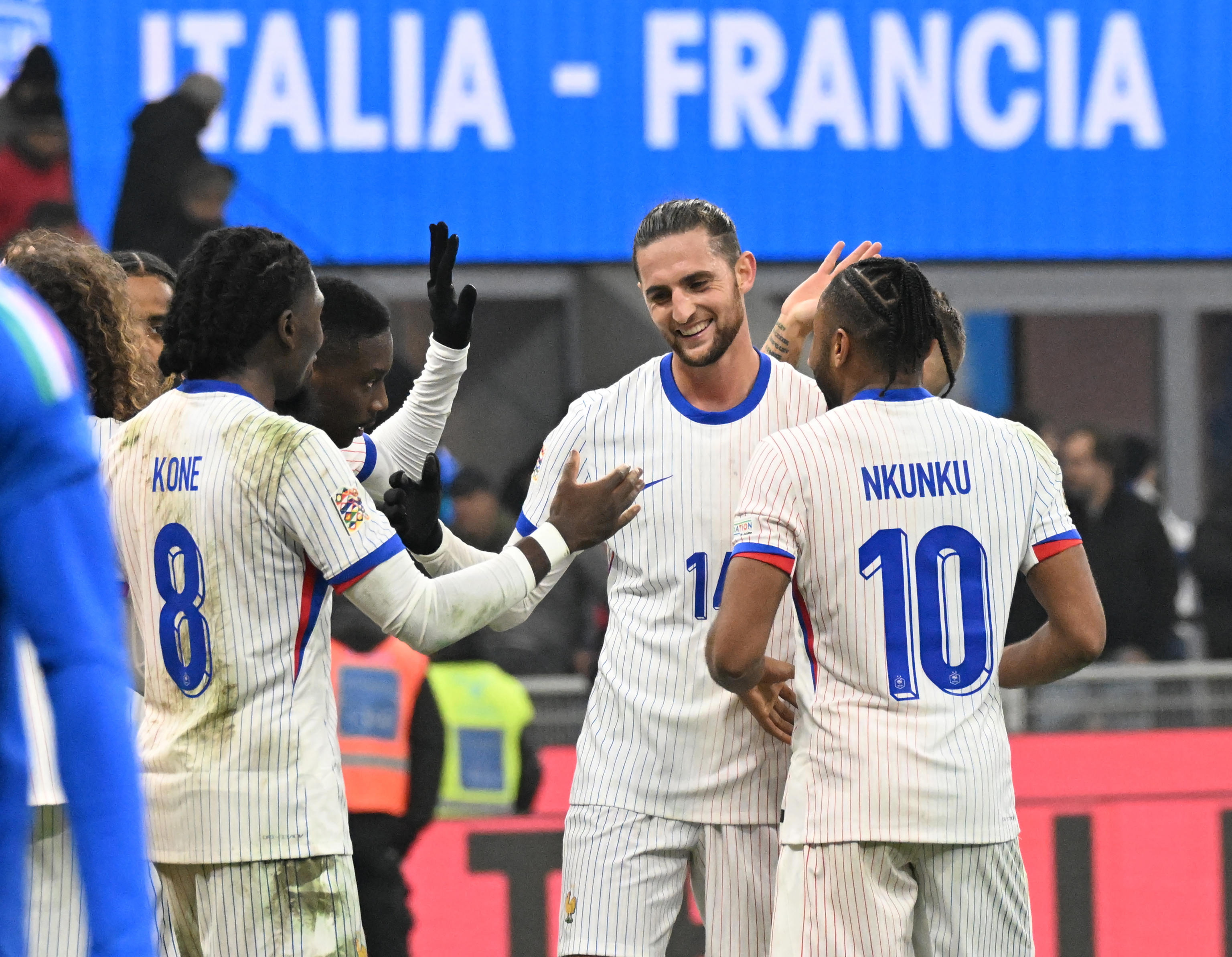 France topped their Nations League group after two Rabiot goals against Italy