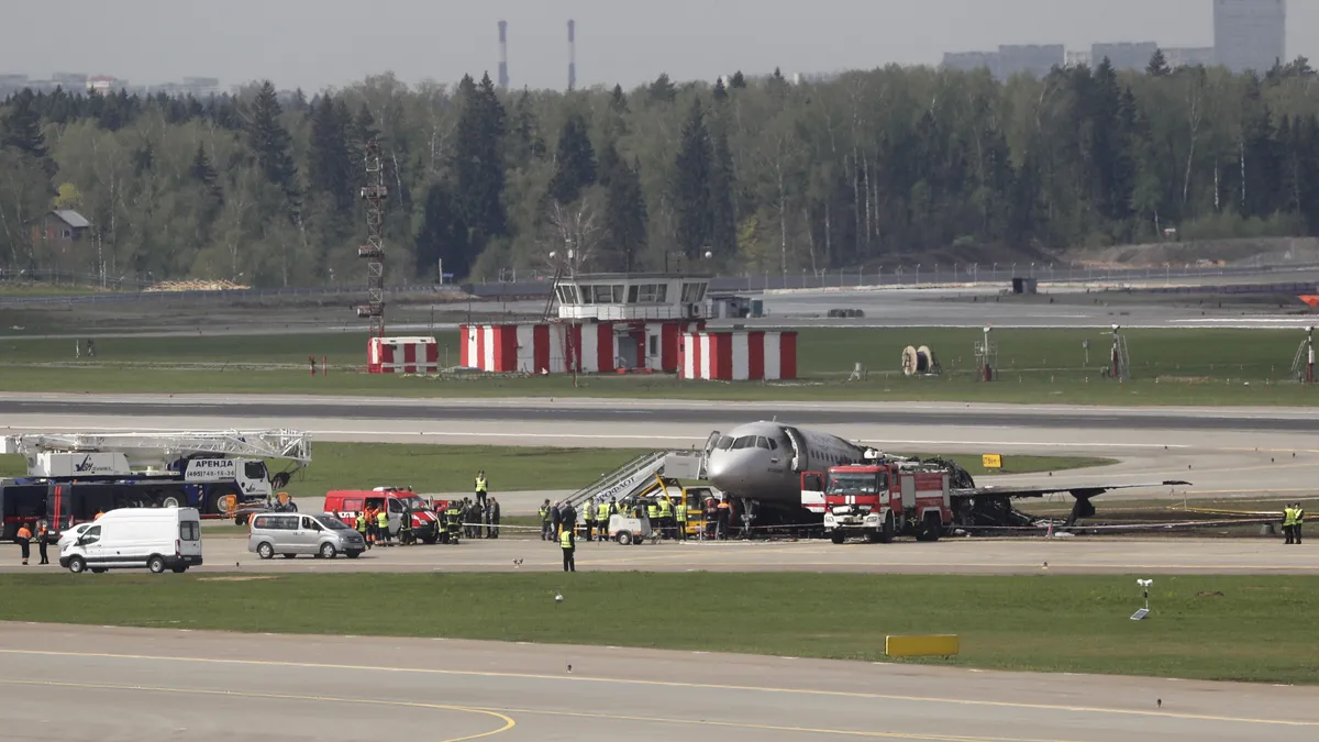 Engine fire lands Russian plane with 90 passengers at airport in Turkey