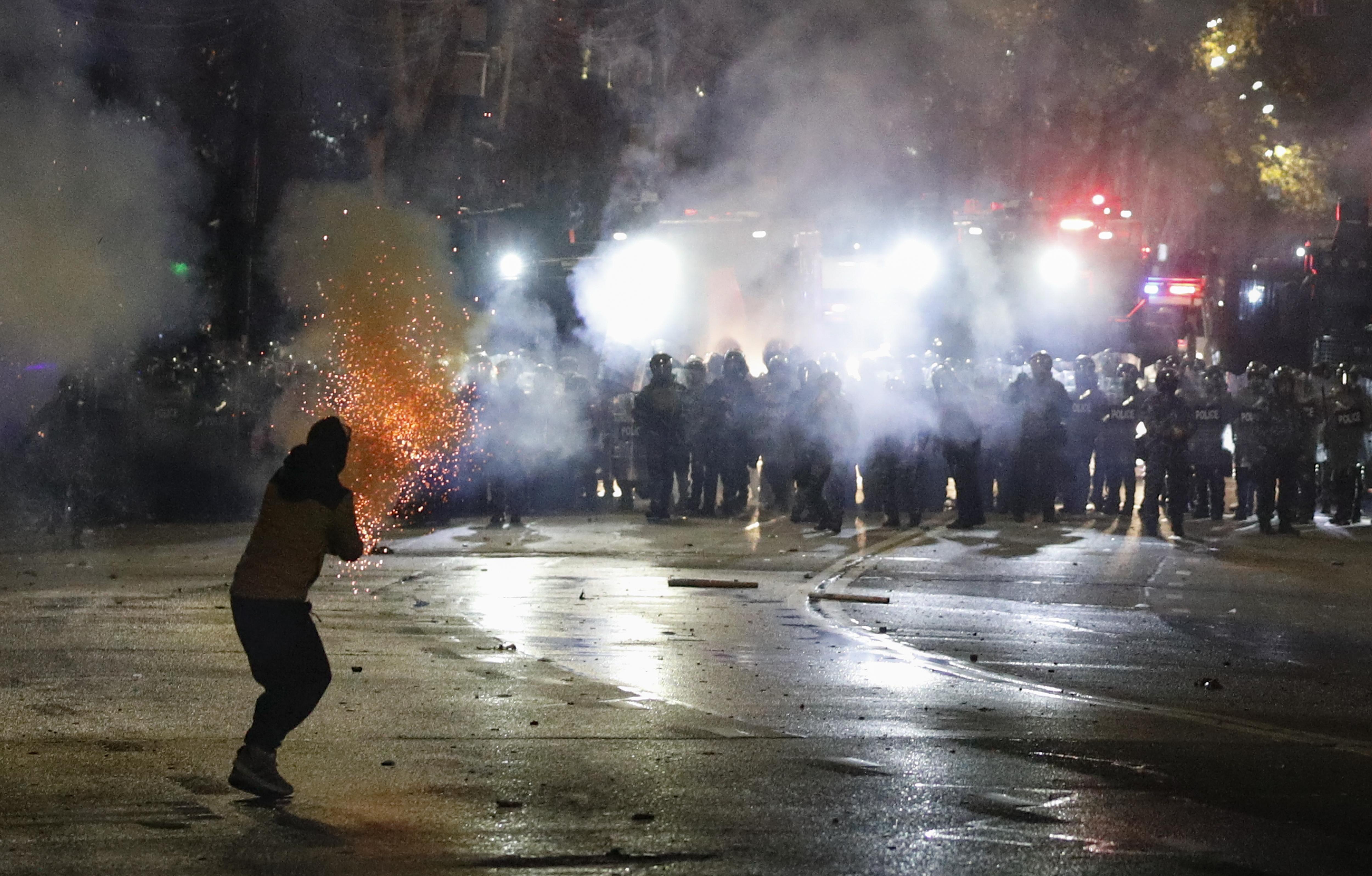 Fifth consecutive night of protests in Tbilisi