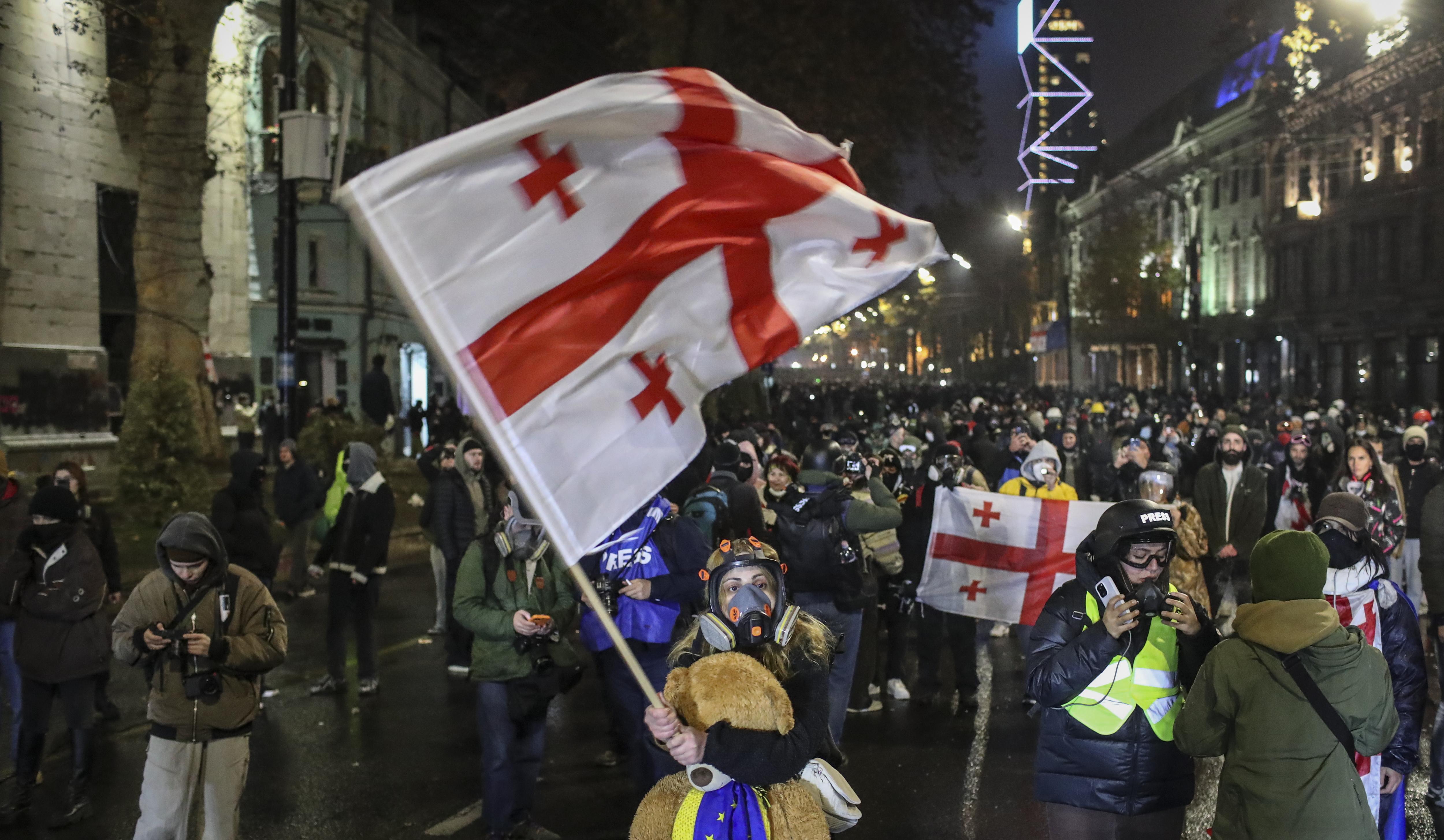 48 pro-EU protesters arrested in Tbilisi