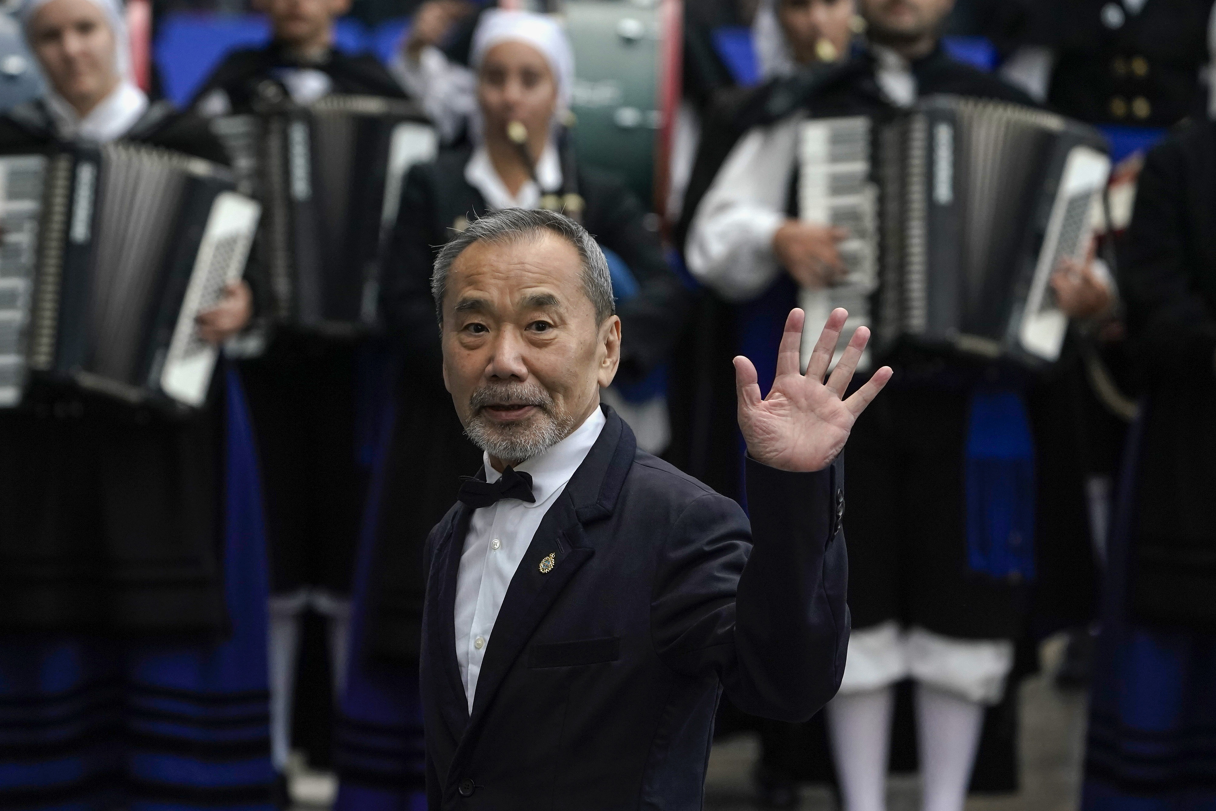 Japanese writer Haruki Murakami receives award from his alma mater