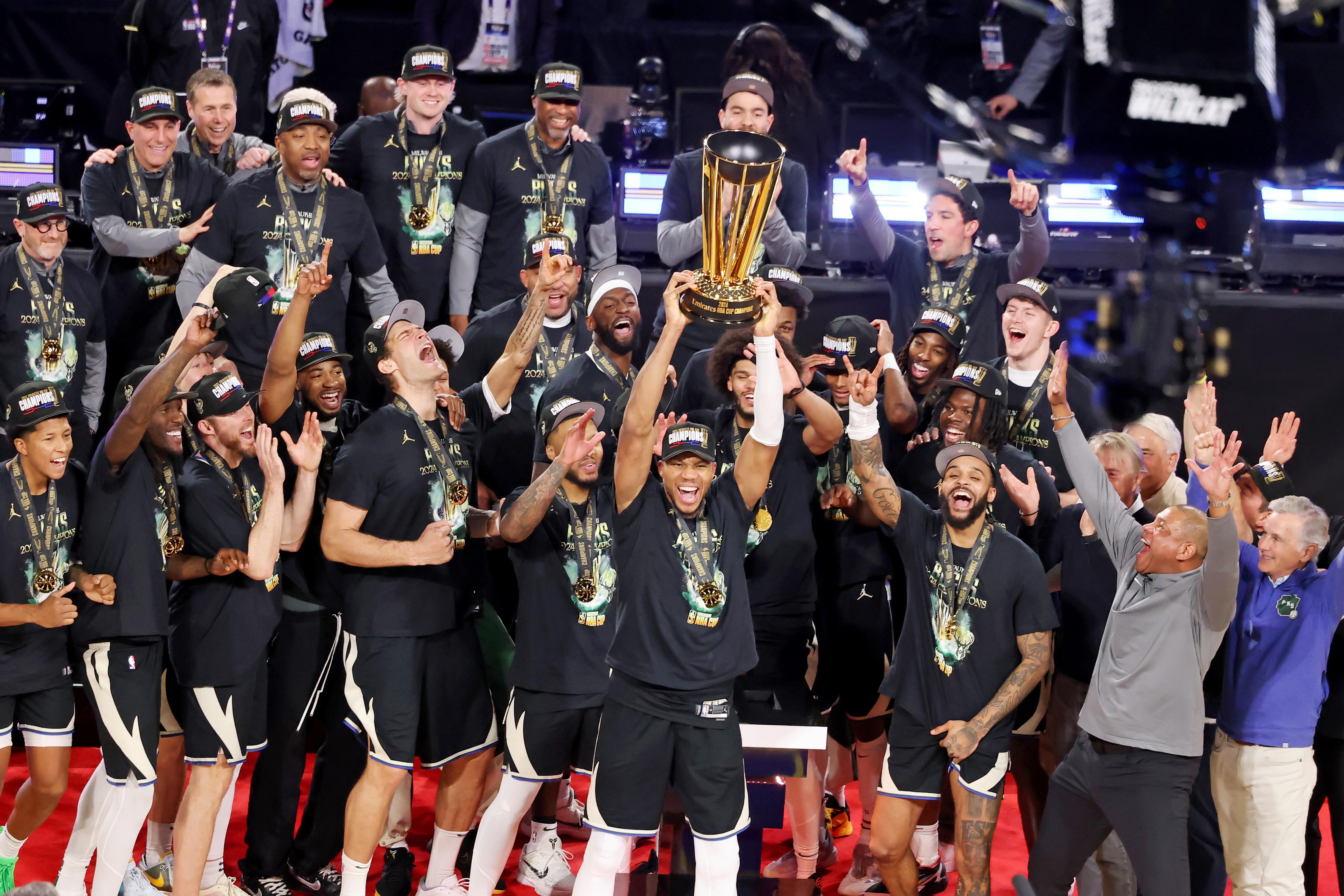 Giannis Antetokounmpo leads Milwaukee to NBA Cup triumph