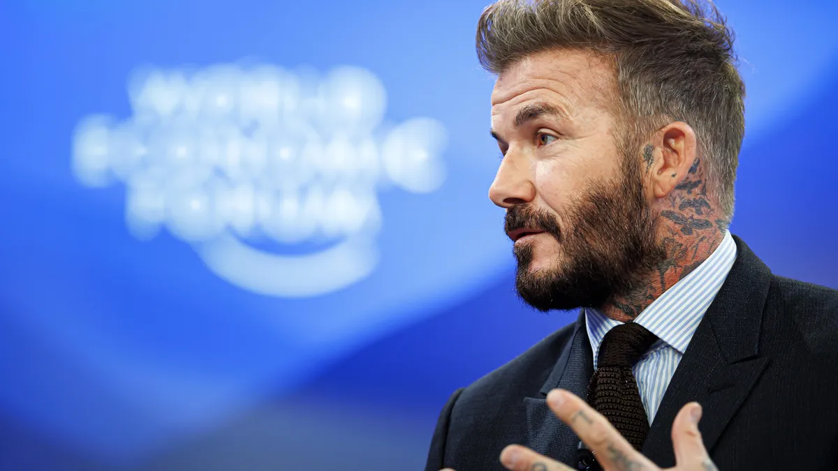 Inspired by his daughter Harper, David Beckham gave moving speech in Davos