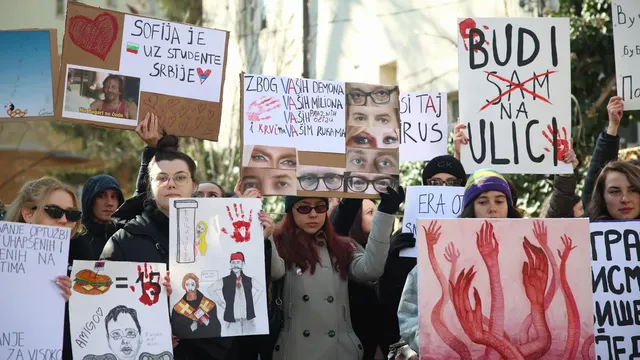 Protest in Sofia in support of the Serbian students: the nation woke up to Vucic's lies, it's time for change