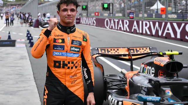 Lando Norris claims first pole position in new Formula One season