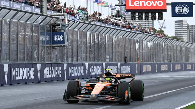 Lando Norris won in the rain in Australia